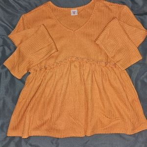 GIRLS size 10/12 ORANGE Fab Kids long sleeved top.